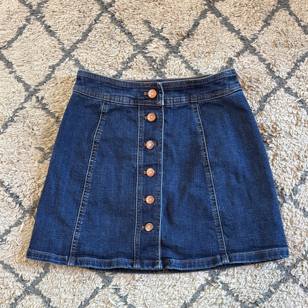 Madewell Denim Button-Front Skirt